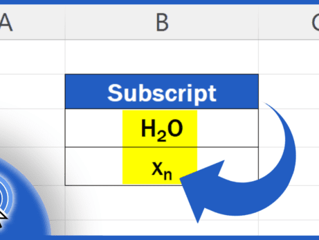 How to Add Subscript in Excel