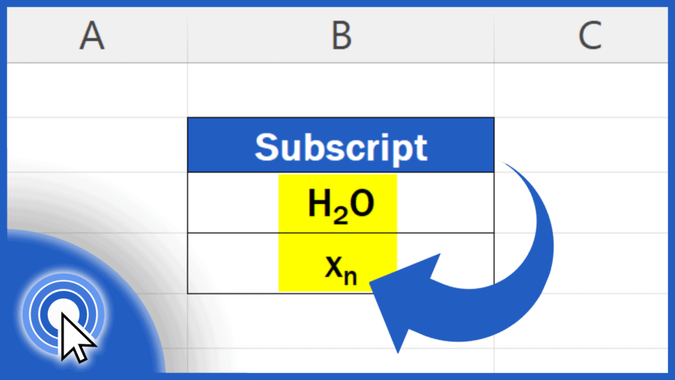 How to Add Subscript in Excel