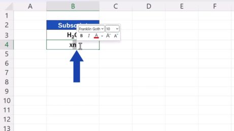 How to Add Subscript in Excel (the Simplest Way) - EasyClick ...
