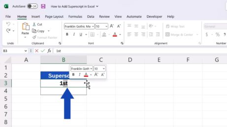 How to Add Superscript in Excel