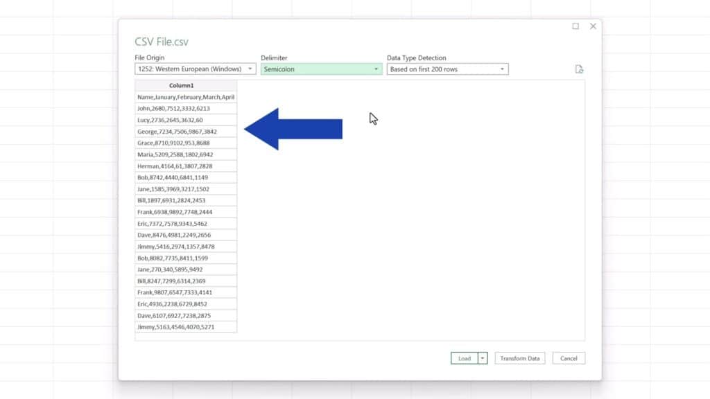 How to Convert CSV to Excel - we change the separator to the semicolon