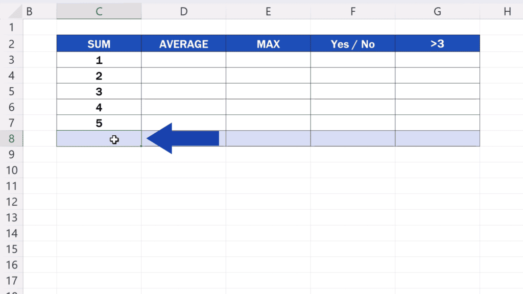 How to Create Excel Formulas with AI - click on the target cell