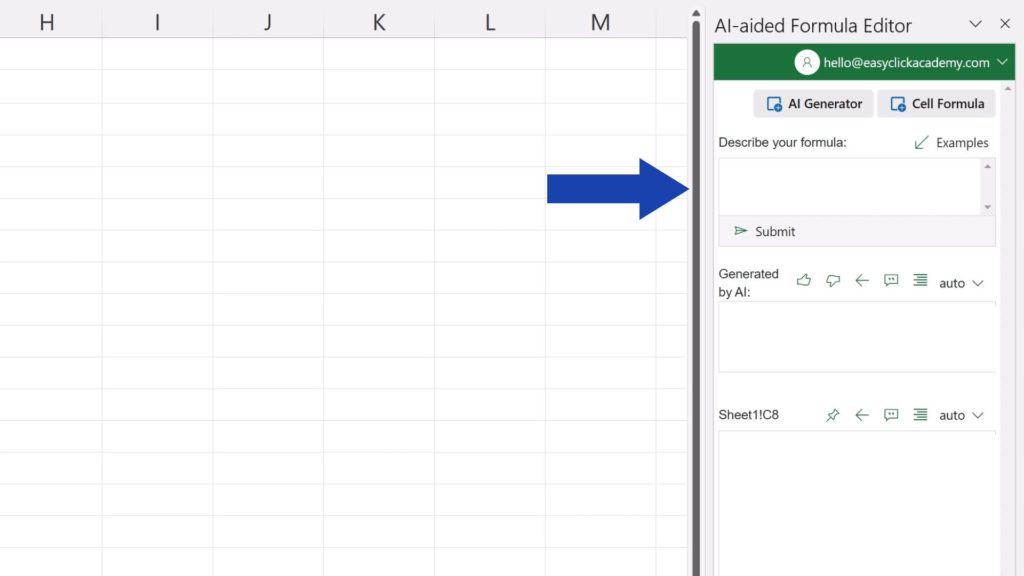 How to Create Excel Formulas with AI - description of what you need to do