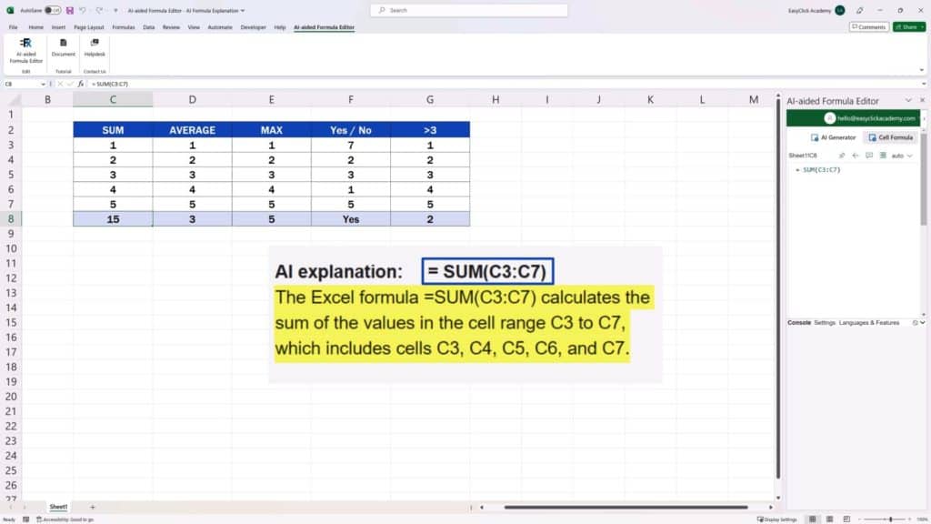 How to Integrate ChatGPT into Excel - ask AI in Excel for an explanation