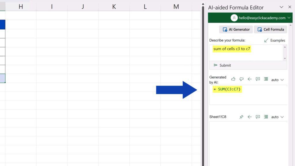 How to Integrate ChatGPT into Excel - how we can generate an Excel formula thanks to AI