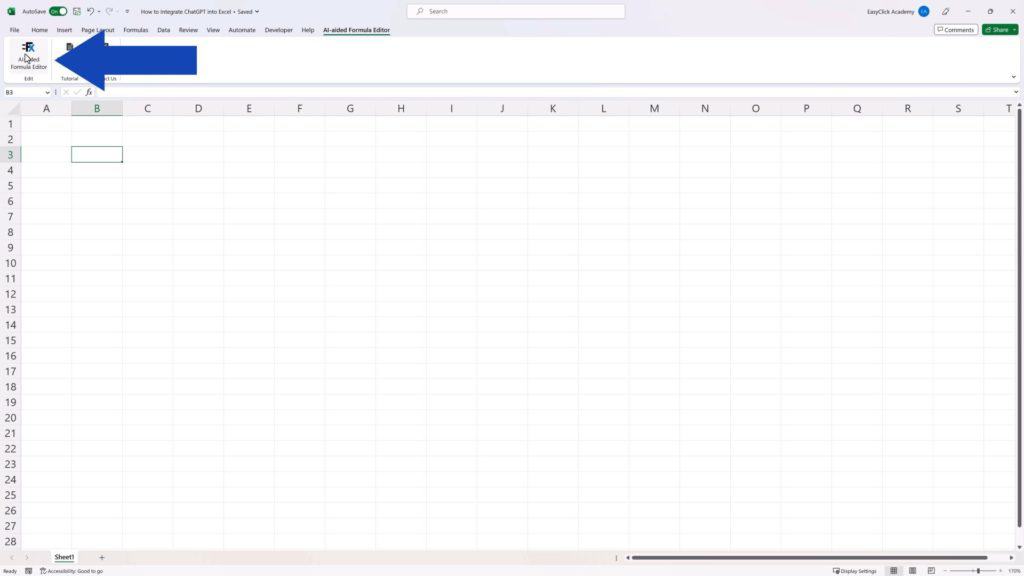 How to Integrate ChatGPT into Excel - open the editor