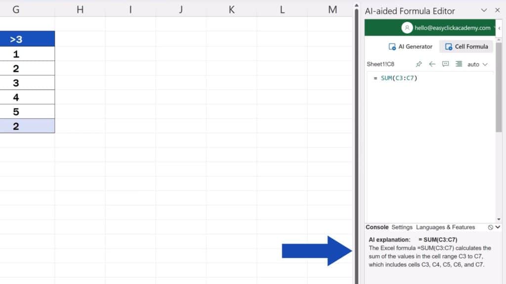 No Stress About Excel Formulas – Let AI Explain - first explanation