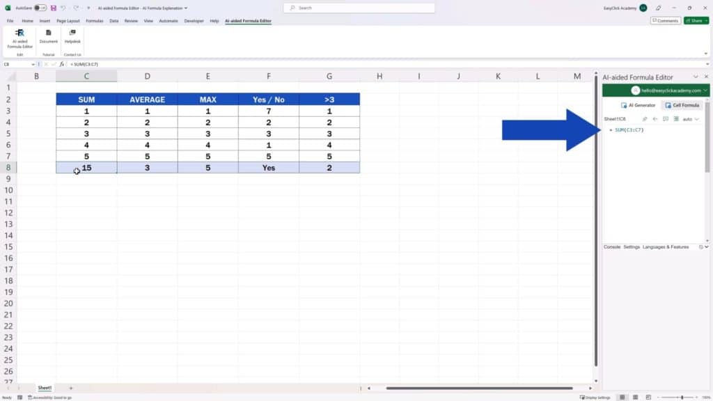 No Stress About Excel Formulas – Let AI Explain - formula from this cell gets copied