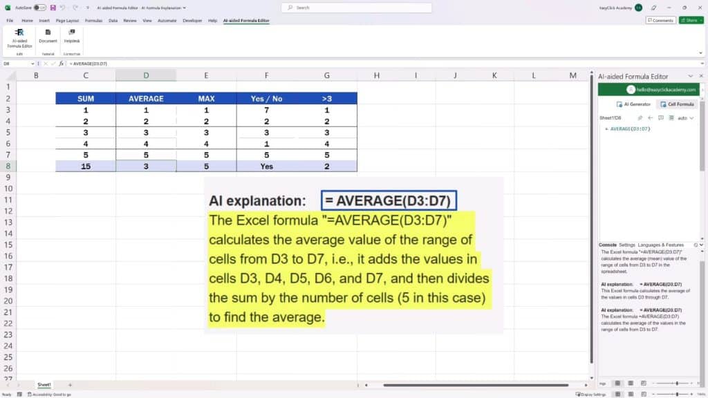No Stress About Excel Formulas – Let AI Explain - most comprehensive explanation