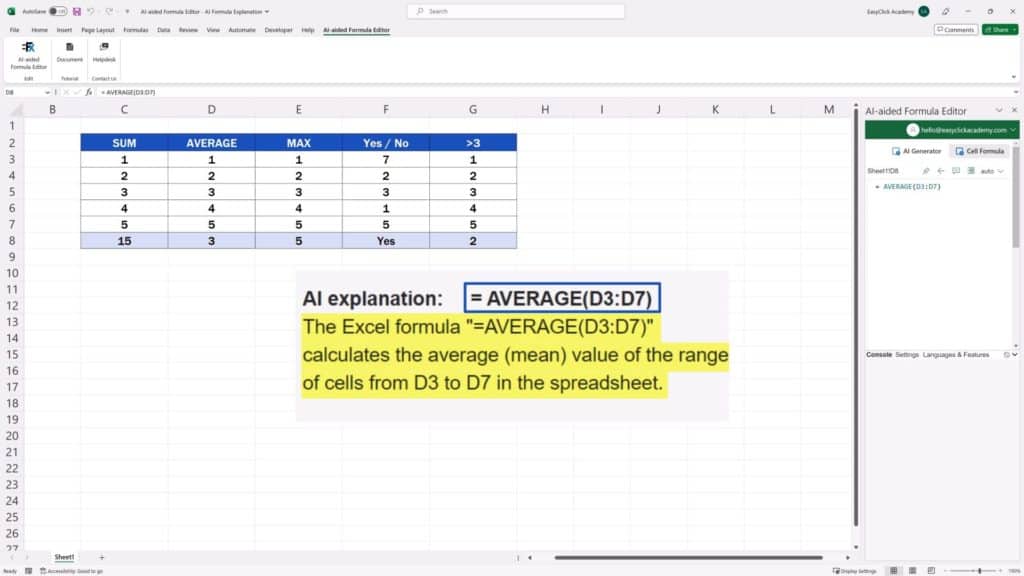 No Stress About Excel Formulas – Let AI Explain - second explanation