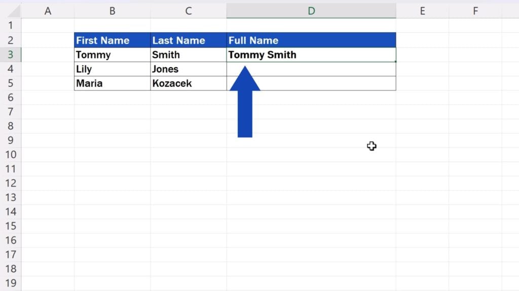 How to Concatenate in Excel - full name, concatenated in a quick and easy way