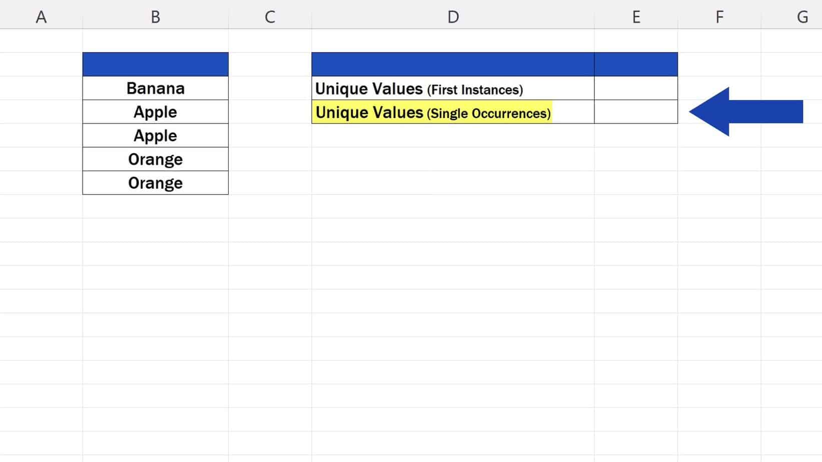 How to Count Unique Values in Excel