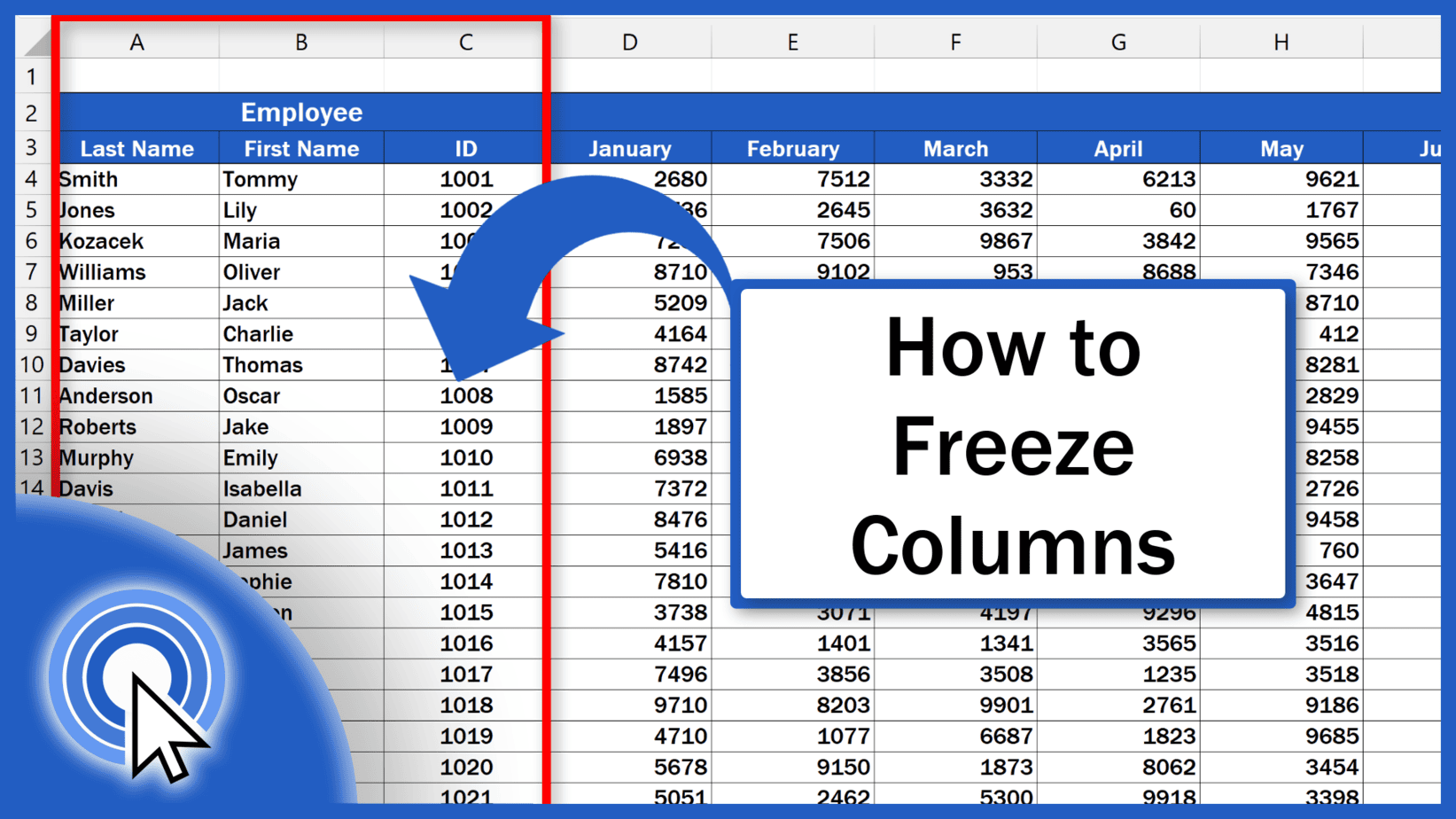 How to Freeze Columns in Excel