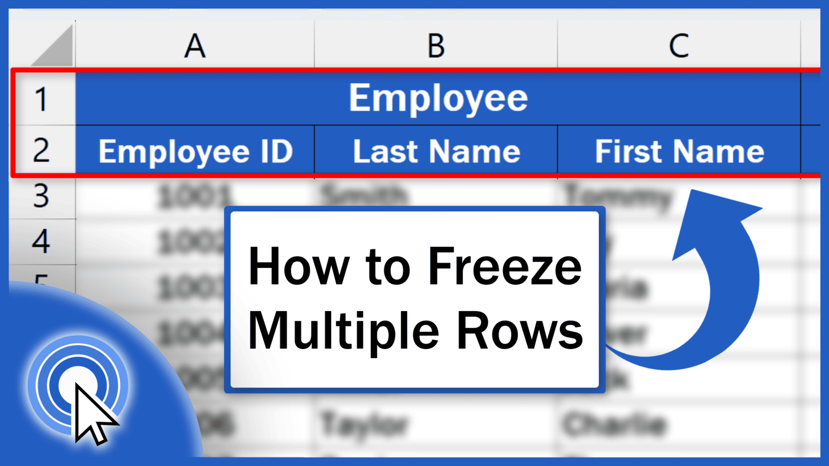 How to Freeze Multiple Rows in Excel