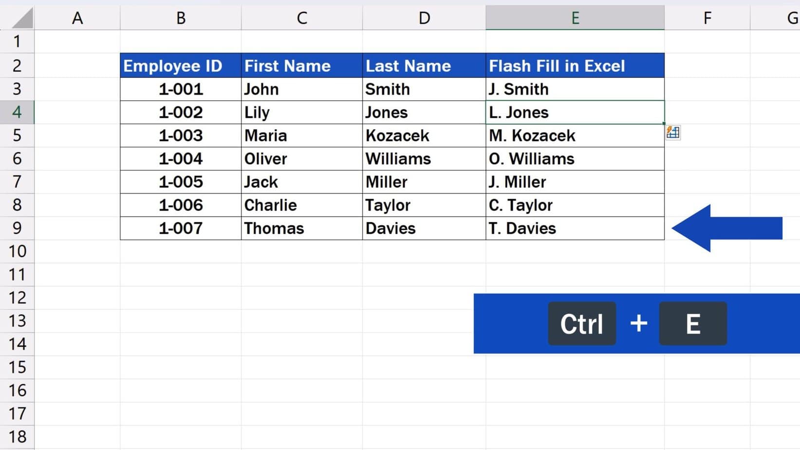 How to Use Flash Fill in Excel - EasyClick AcademyEasyClick Academy
