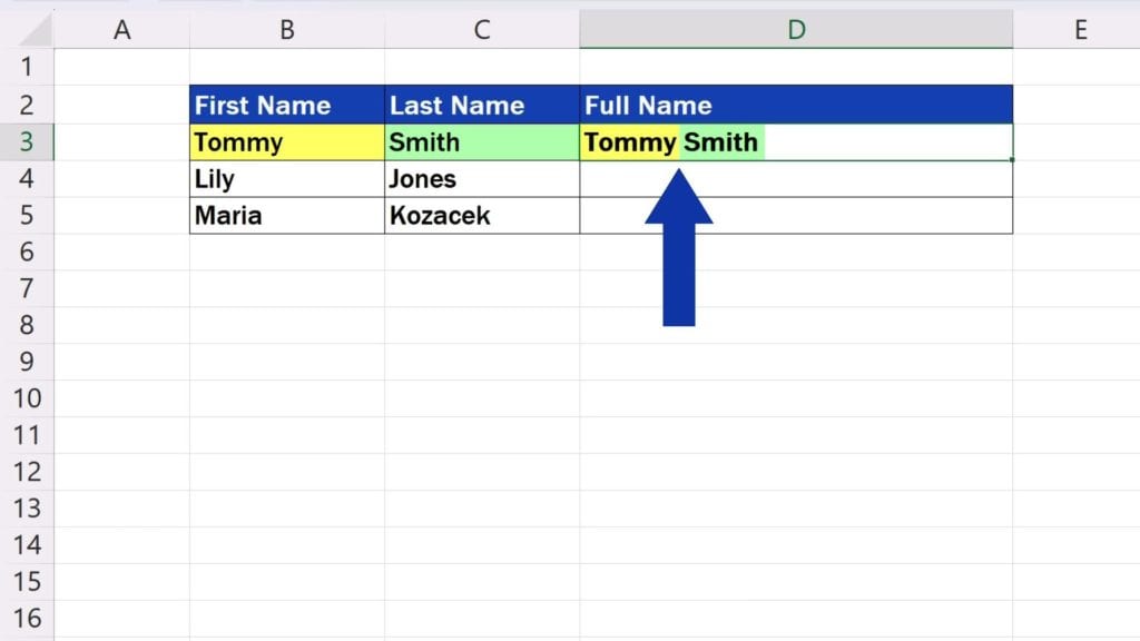 How to Use Flash Fill in Excel - How to Concatenate in Excel