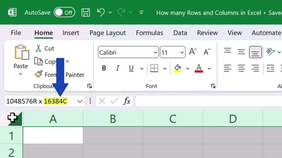 How Many Rows and Columns There Are in Excel - EasyClick ...