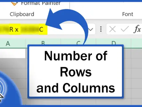 How many Rows and Columns in Excel