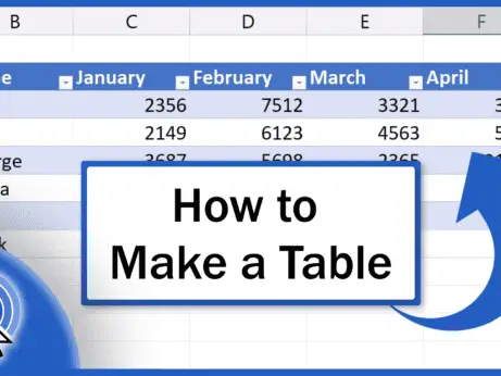 How to Make a Table in Excel