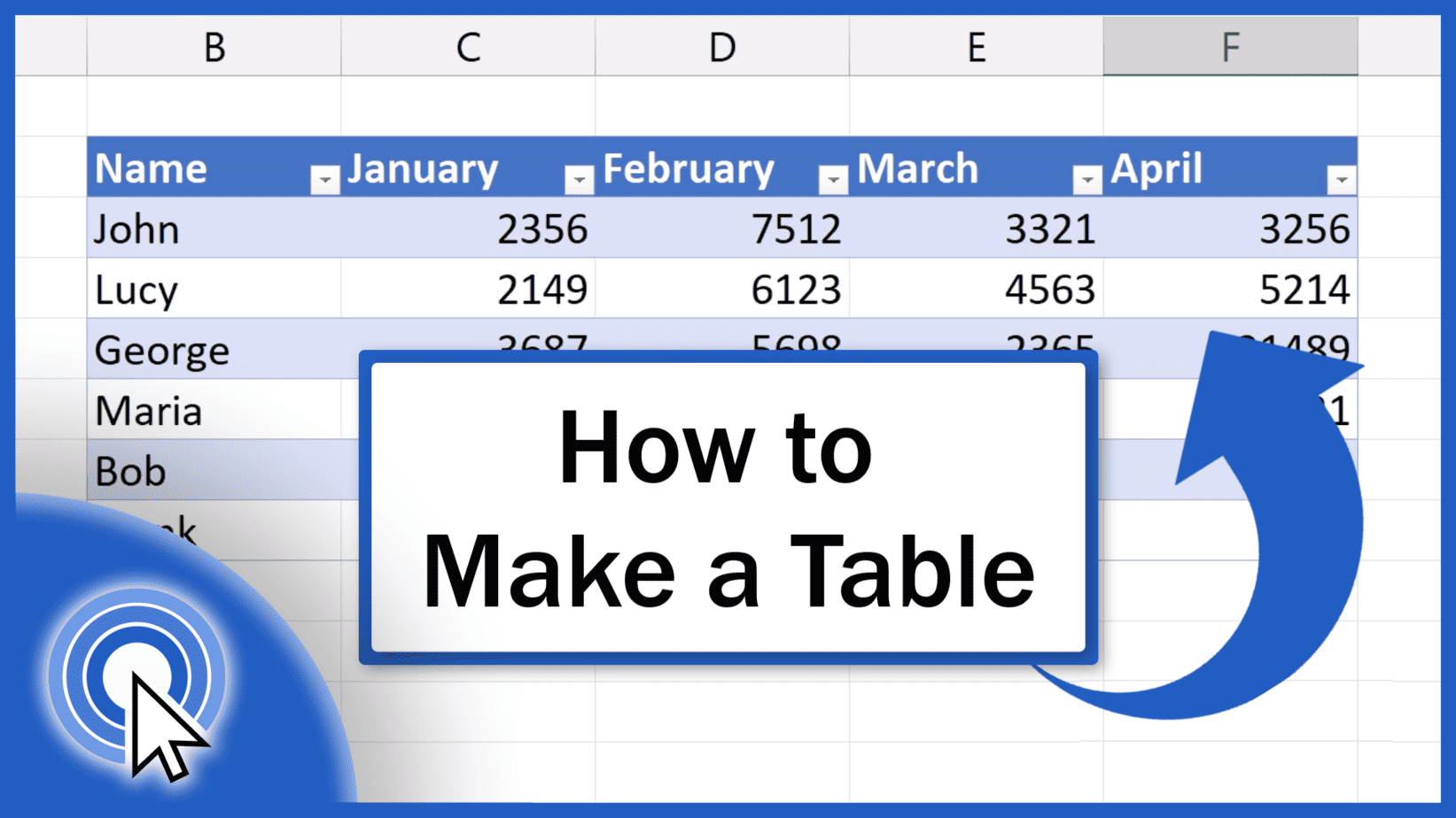 How to Make a Table in Excel