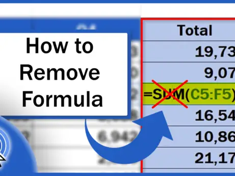 How to Remove Formula in Excel