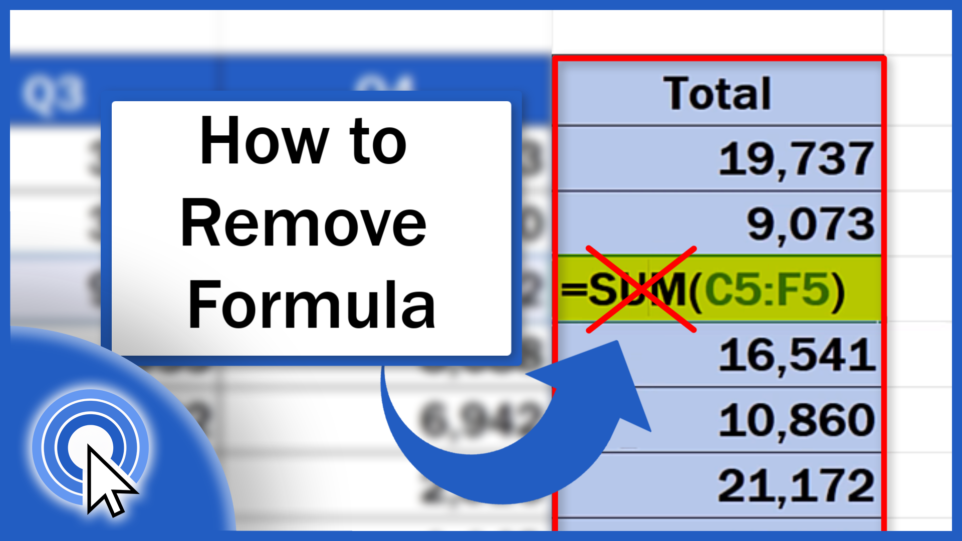 How to Remove Formula in Excel