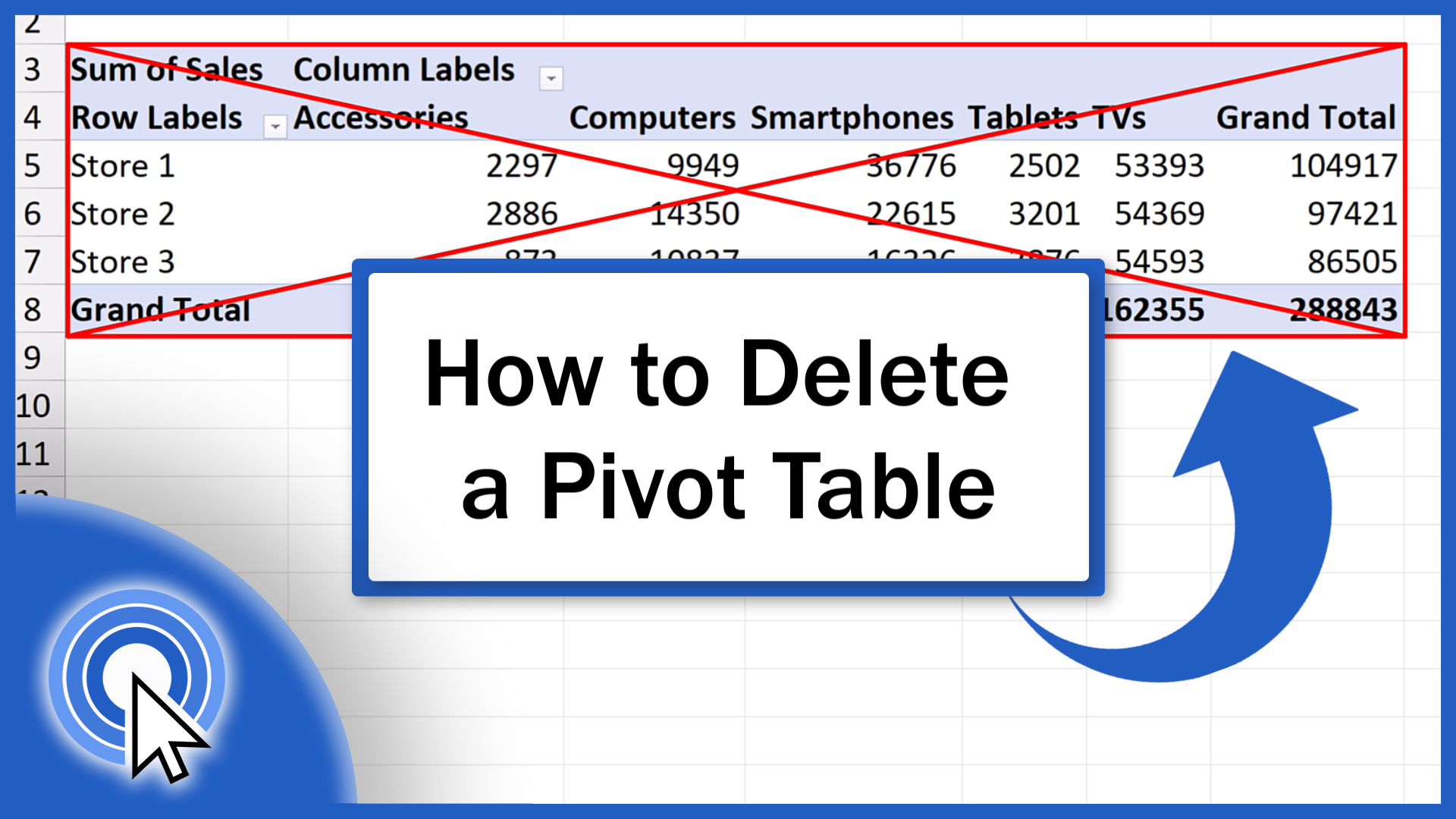 How to Delete Pivot Table in Excel