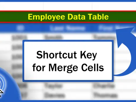 Shortcut Key for Merge Cells in Excel