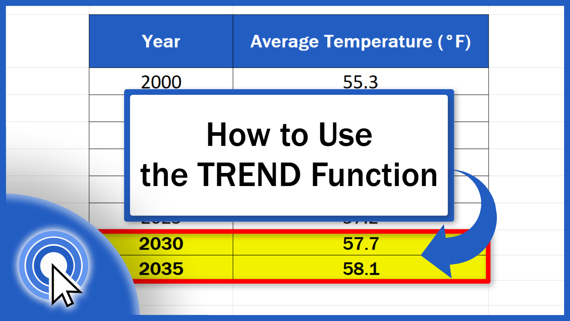 How to Use the TREND Function in Excel