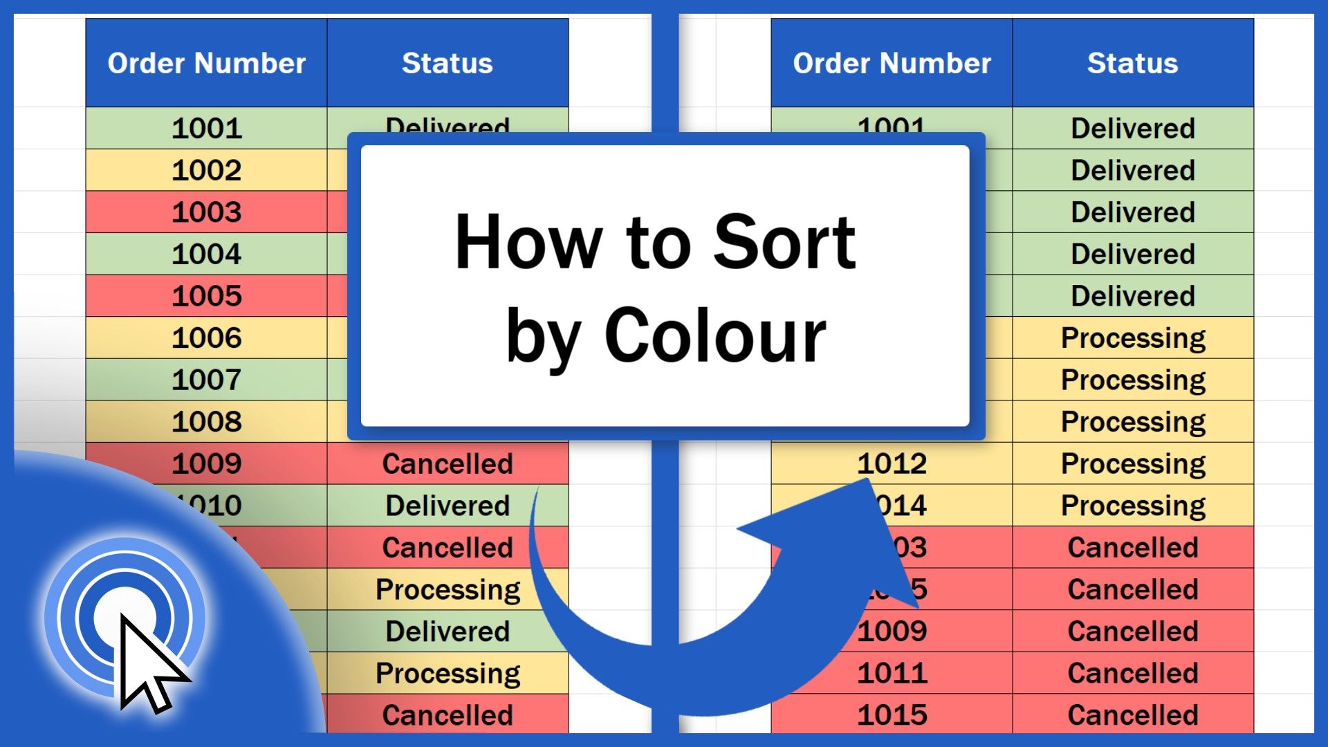 How to Sort by Color in Excel